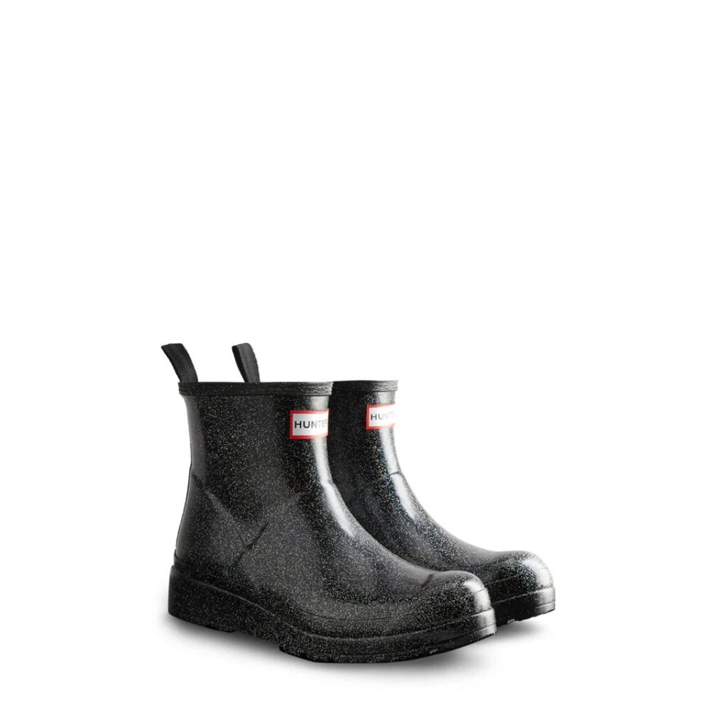 Hunter Women's PLAY™ Starcloud Glitter Short Rain Boots in Black - Picture 6 of 9